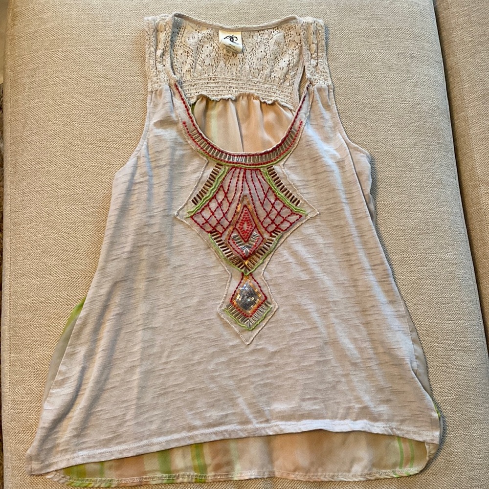 One September embellished tank